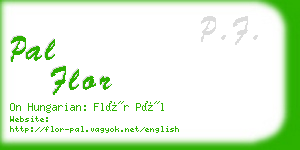 pal flor business card